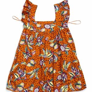 Floral Orange Mini Dress M Kourt